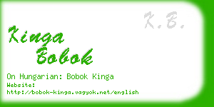 kinga bobok business card